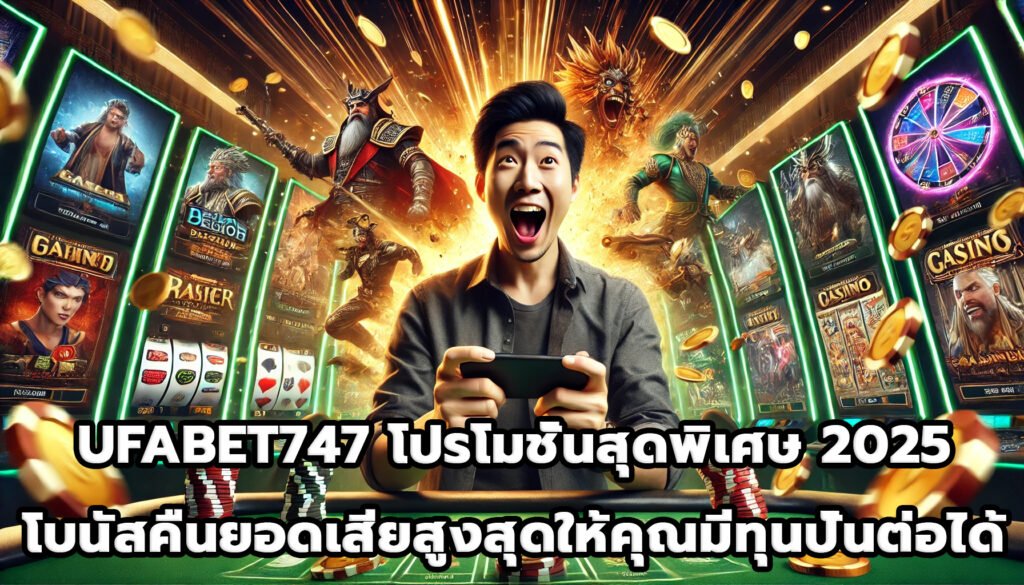 UFABET747 โปรโมชั่นสุดพิเศษ 2025 โบนัสคืนยอดเสียสูงสุดให้คุณมีทุนปั่นต่อได้